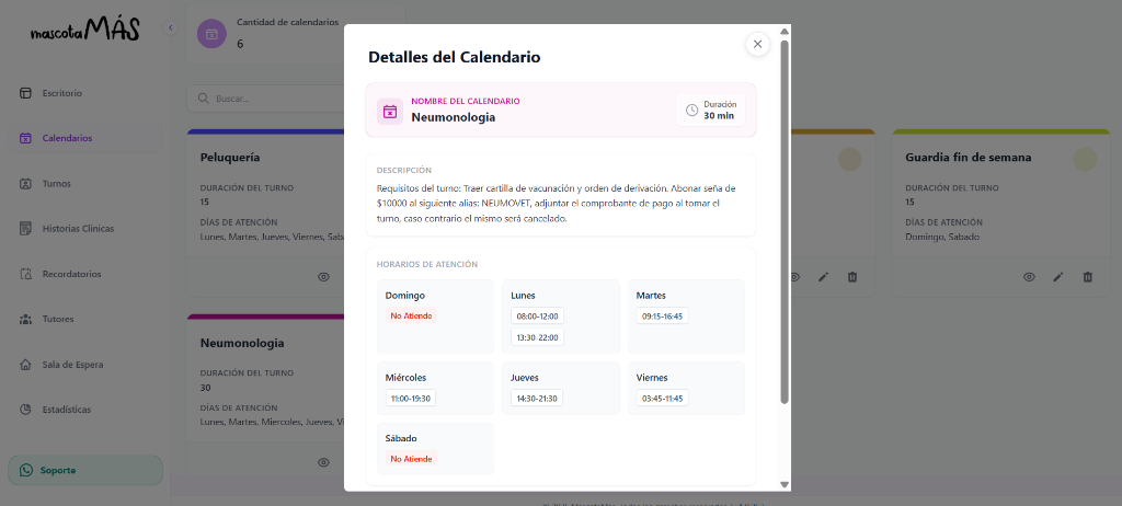 Calendario en laptop
