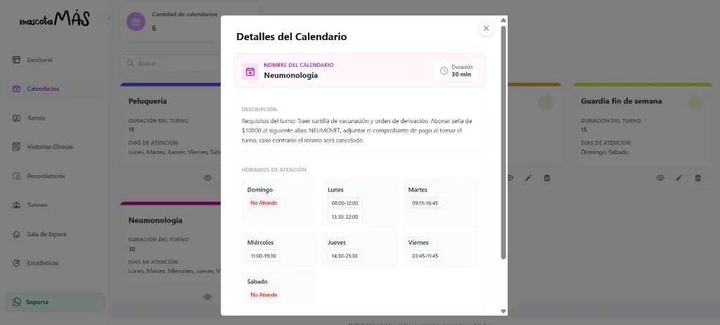 Calendario en laptop