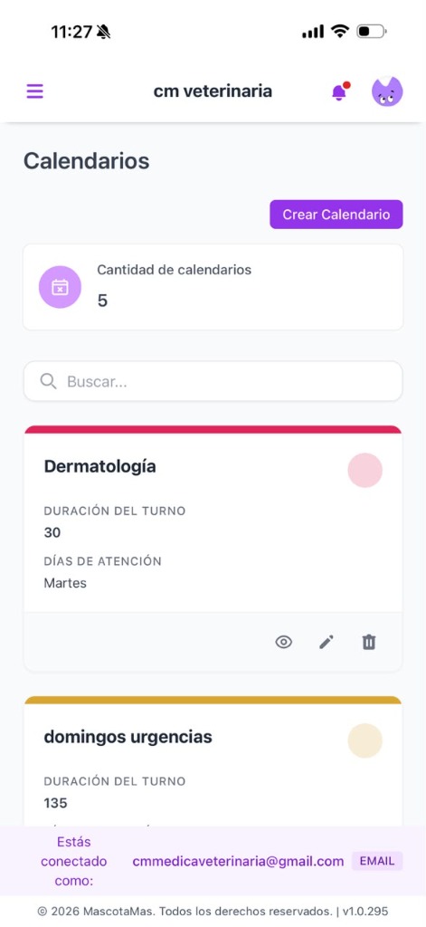 Calendario en celular