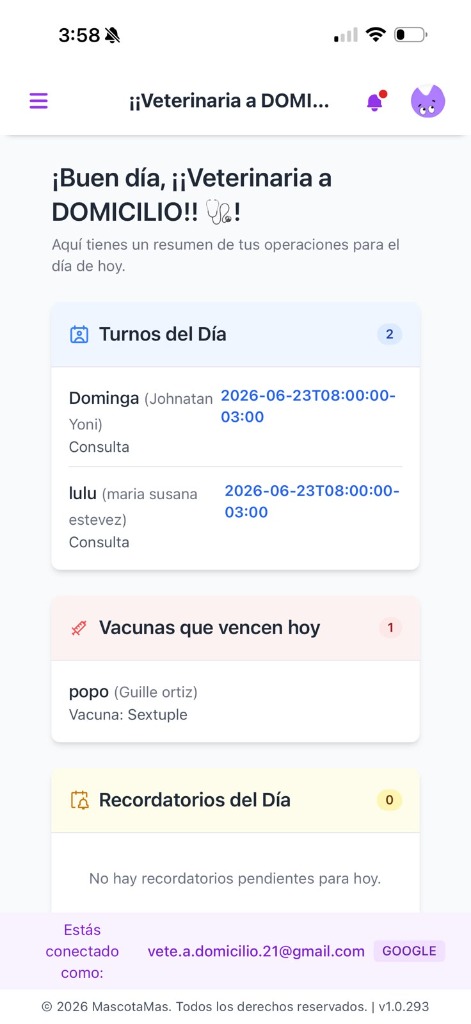 Escritorio de control en celular