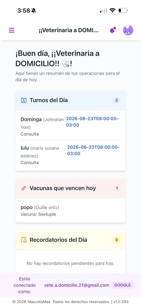 Escritorio de control en celular
